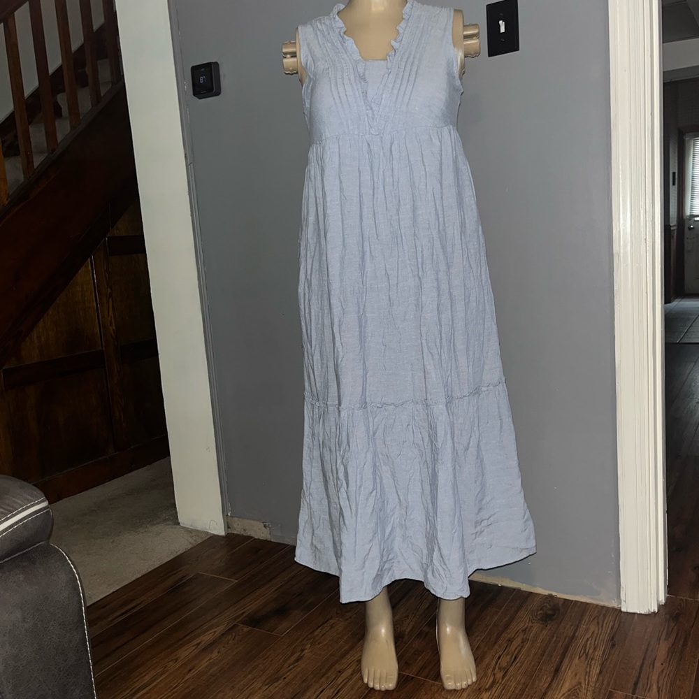 NWT Linda Anderson denim blue maxi dress - S